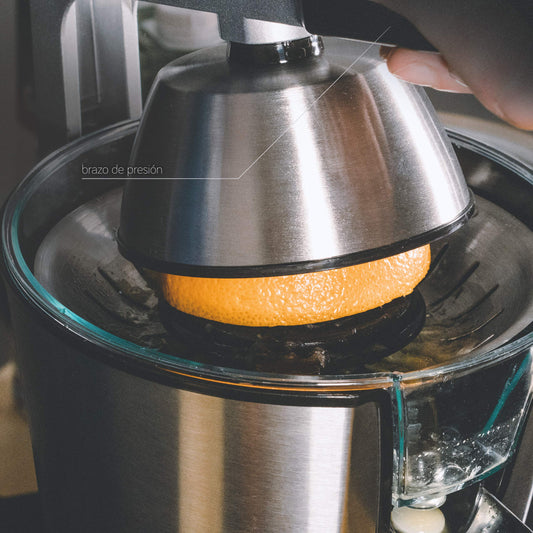 Ufesa EX4950 Presse-Agrumes Électrique avec Levier, 600W, Versement Continue, Système Anti-Gouttes, Double Cône, Filtre en Acier Inoxydable